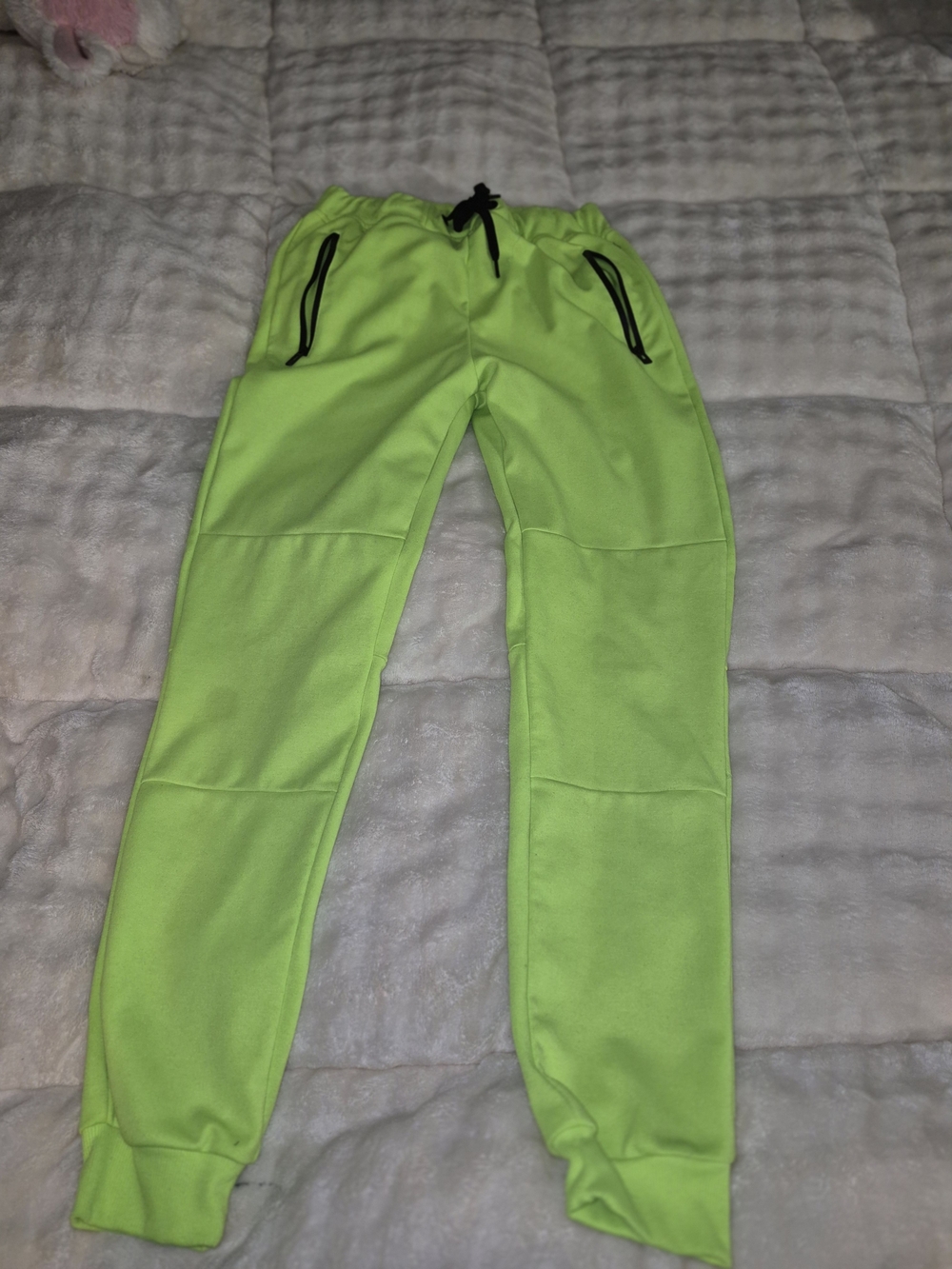 Men's Neon Green Jogger Sweatpants - Casual Drawstring Fit